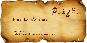 Panitz Áron névjegykártya